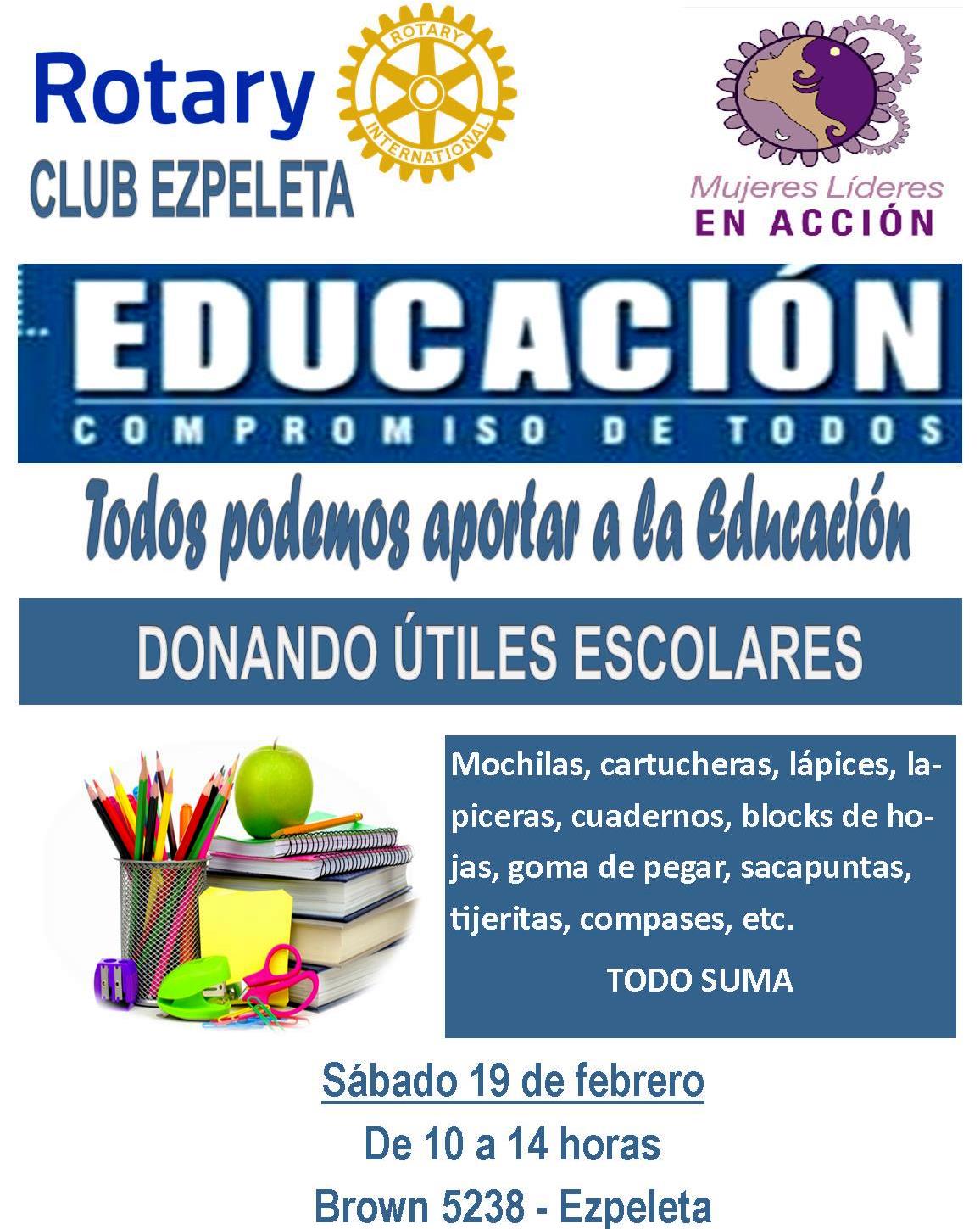 CAMPAÑA DE RECOLECCIÓN DE ÚTILES ESCOLARES